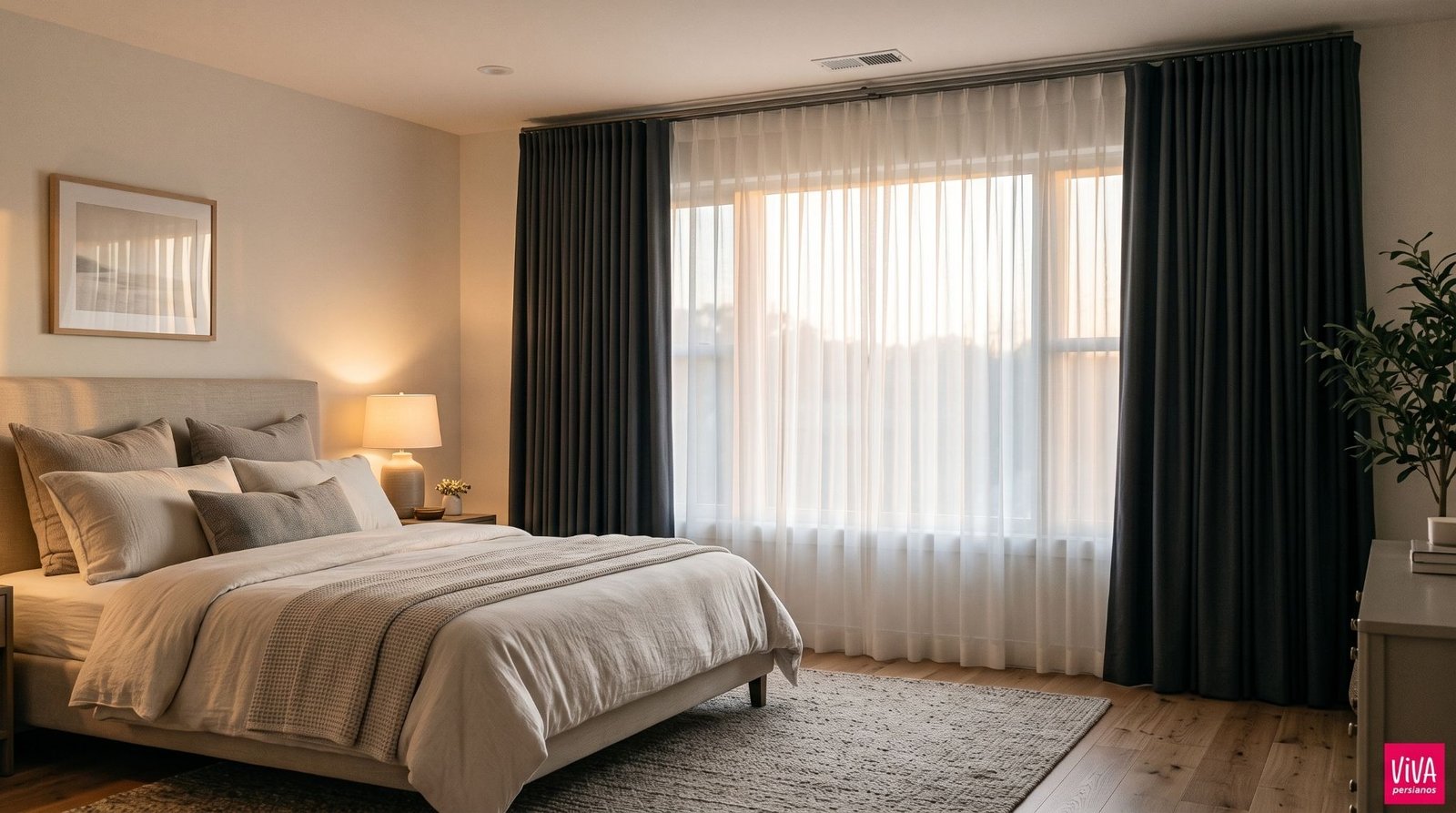 cortinas dobles para recámara viva persianas